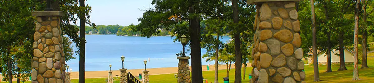 A park by a lake